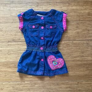 Carter’s Denim Heart Applique Tunic Top, Size 18M